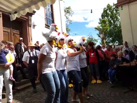 Krähwettbewerb Göcklingen: Frauenwettbewerb Hennen-Maschinenring Platz1