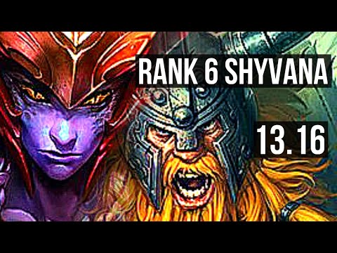 SHYVANA vs OLAF (TOP) | Rank 6 Shyvana, 7 solo kills | EUW Grandmaster | 13.16