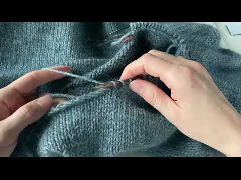Pick up Front cast-on stitches for second time