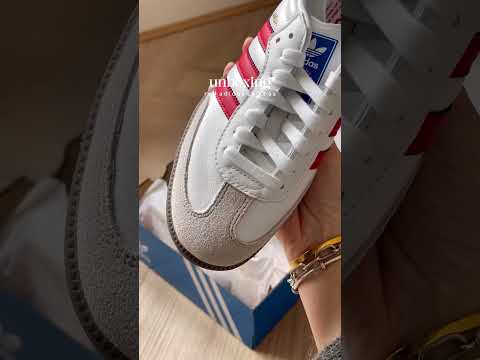 LOVE MY NEW SAMBAS 🍒👟 #adidas #samba #adidassamba #unboxingvideo #newshoes #red #autumn #style