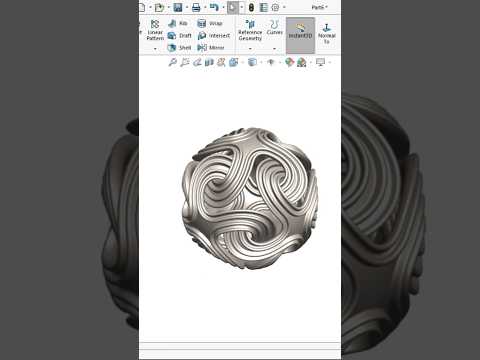 Complex Ball in Solidworks. Watch the full video tutorial on my YouTube channel.#solidworks #design