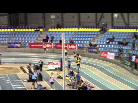 2016 01 24 KVV indoor Gent 200m met Van Hoorenweder Leontine