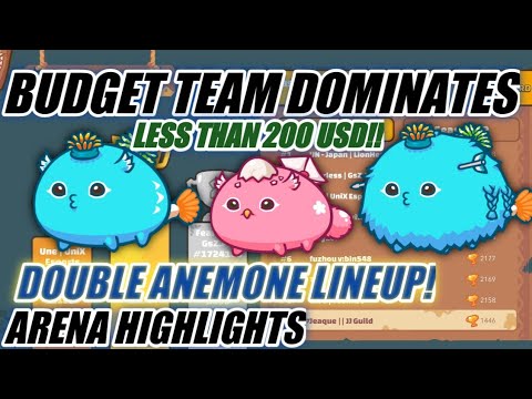 BUDGET TEAM DESTROYS! Double Anemone Highlights (AAB) Axie Infinity Arena Gameplay|Aqua, Aqua, Bird|