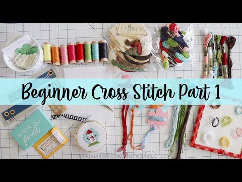 Easy Beginner Cross Stitch // Part 1 // TUTORIAL // Flosstube
