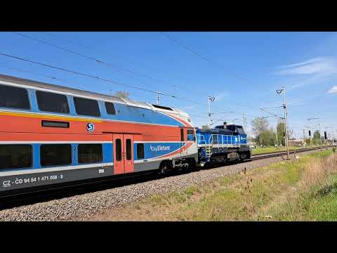 Lokomotywa spalinowa + EZT | 743.208 + 471.058