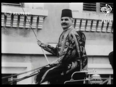 Sultan of Turkey in farewell appearance (1922)