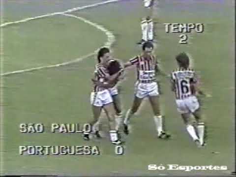 São Paulo 3 x 1 Portuguesa - Primeiro jogo final - 15/12/1985 - TV Record