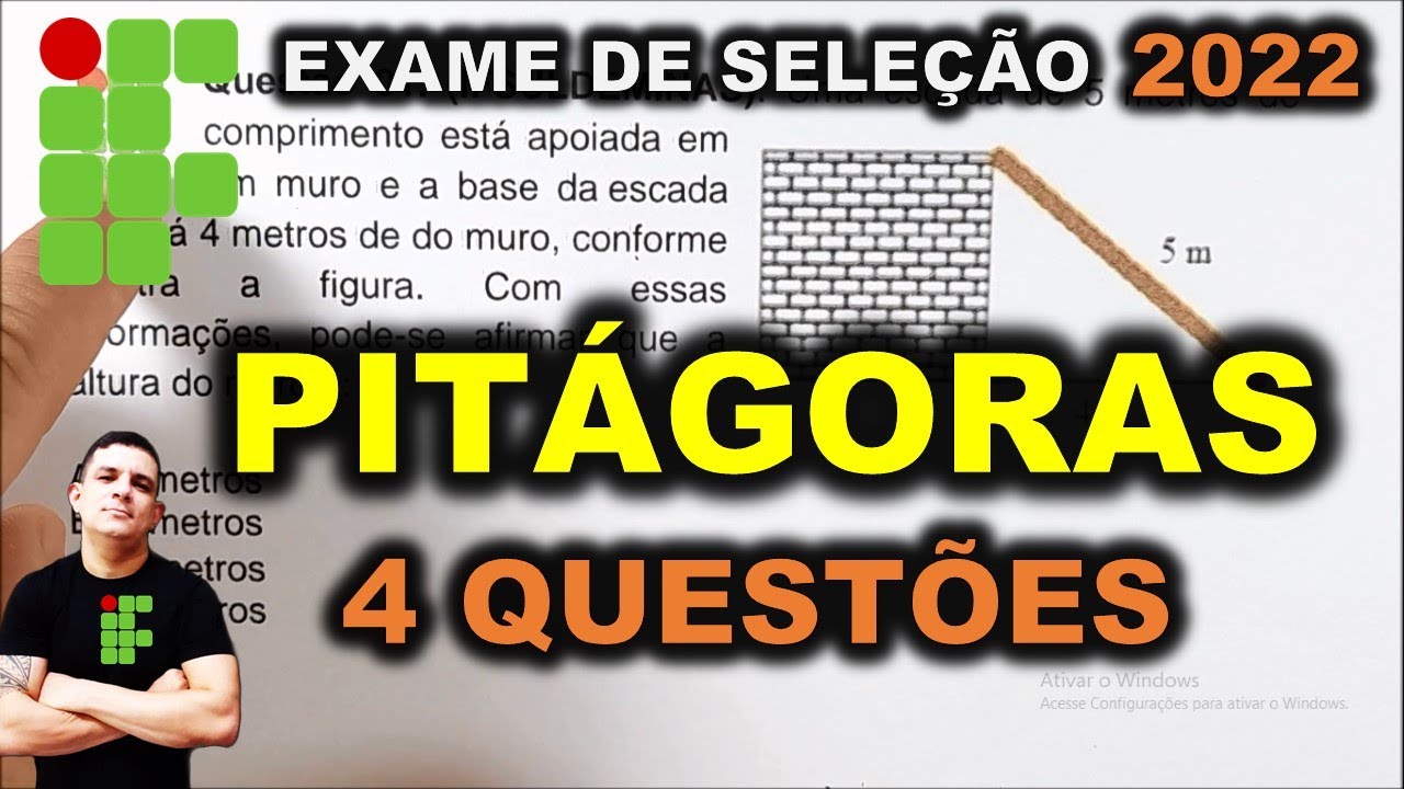 🟢 IF - 2022 | 3ªAULA - TEOREMA DE PITÁGORAS 4 QUESTÕES | IFRN, IFAL, IFPE,IFMA, IFES,IFMG,IFGO,IFRJ.