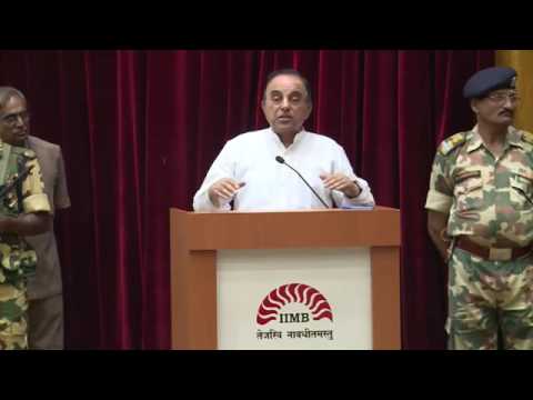 Dr Subramanian Swamy explaining importance of Sanskrit Language