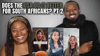 🇿🇦 American Couple Reacts “Does the USA Do It Better for SOUTH AFRICANS?” Pt 2