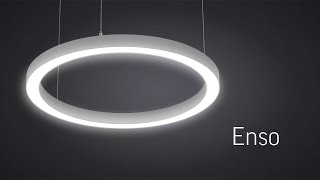 Светильник VARTON Enso 420х40 мм 30 Вт подвесной CRI90 3000 K с рассеивателем опал RAL9005 черный матовый