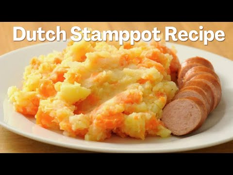 Traditional Dutch Stamppot: made with mashed potatoes and vegetables