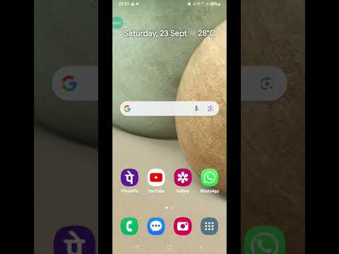 show app screen button on home screen in samsung galaxy a12
