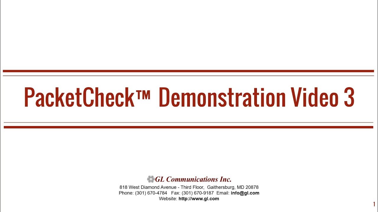 PacketCheck™  - Impairments
