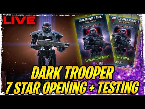 7 STAR DARK TROOPER PACK OPENING + TESTING LIVE - ACTIVATE THE DARK TROOPERS -  GRAND ARENA