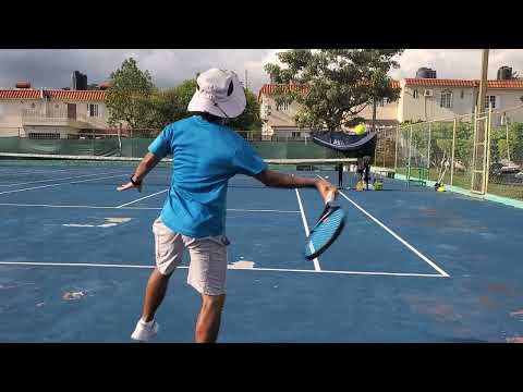 Forehands Practice with Former D1 and HS varsity player #tennisforehand #forehand #Caribbean
