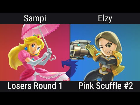 Pink Scuffle #2 Losers R1 - Sampi (Peach) Vs. Elzy (Mii Gunner) - SSBU