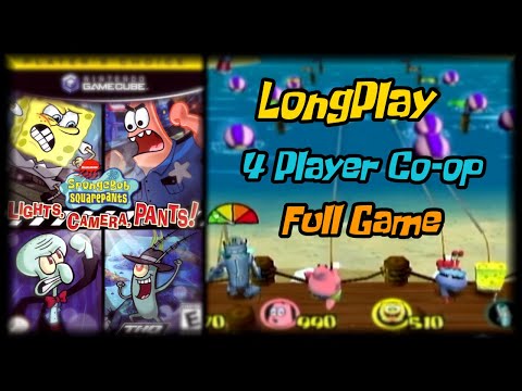 SpongeBob SquarePants: Lights, Camera, Pants! - Longplay (4 Player Co-op) Full Game Walkthrough
