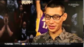 Jeremy Lin 林書豪 LA Lakers MADAME TUSSAUDS Wax Statue Interview | Jaimie Maggio