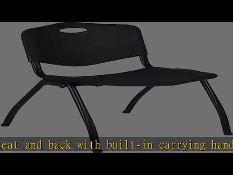 Kee 48" Round Breakroom Table- Grey/ Chrome & 4 'M' Stack Chairs- Black