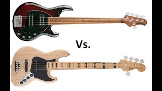Video thumbnail for Fender American Deluxe Jazz Bass Vs. Music Man Stingray Special HH by Pertybass