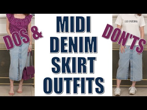 Dos & Don'ts Of Midi DENIM Skirts For Spring 2023 / An...