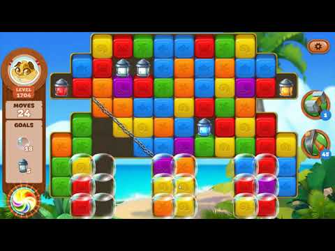 Lost Island Blast Adventure Level 1704 NO BOOSTERS - A S GAMING