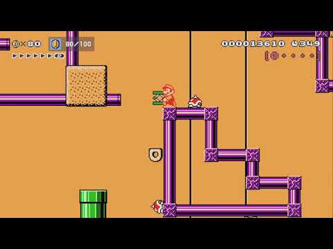 SGB2 3-3 Golden Pyramid by ★Glen-SMM2 - Super Mario Maker 2 - No Commentary 1bw