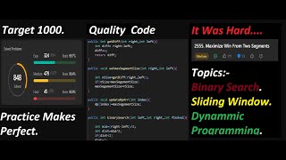 YouTube video '2555. Maximize Win From Two Segments | Medium | Leetcode | Asmr Programming.'