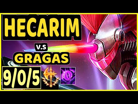 KARASMAI (HECARIM) vs GRAGAS - 9/0/5 KDA JUNGLE CHALLENGER GAMEPLAY - NA