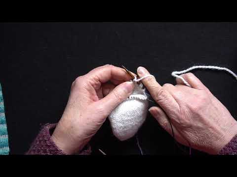 Toe-up Socks Lesson 2, Short Rows on 2 circulars getting shorter