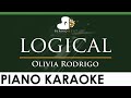 Olivia Rodrigo - logical - LOWER Key (Piano Karaoke Instrumental)
