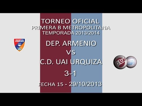 Resumen Deportivo Armenio 3- UAI Urquiza 1