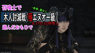 【FF14/IL770/12秒残し】召喚で木人討滅戦(極エヌオー級)-食事、薬なし-【人外夫婦】