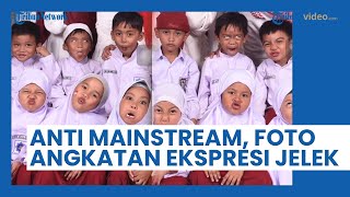 Anti Mainstream, Foto Angkatan SD Malah Pose Pasang Ekspresi Jelek