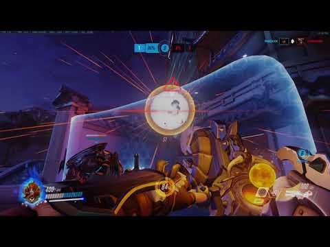 D.Va bomb passing thru Reinhardt shield?