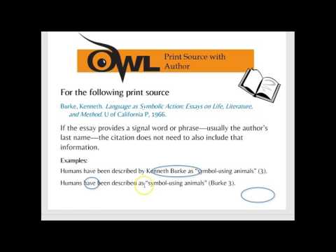 MLA In-text Citations OWL