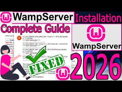 ✅ How to Fix VC++ package errors in WAMP Server 3.4.0 on Windows 10/11 [ 2026 Update ] PHP Tutorials