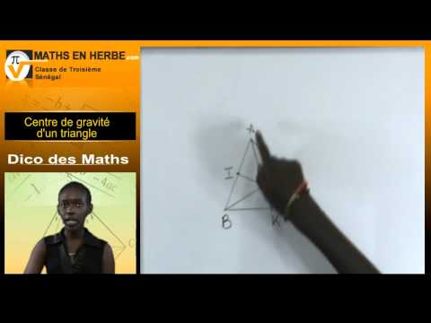 comment construire centre de gravité d'un triangle