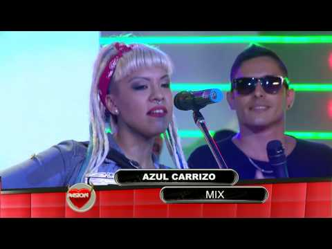 Azul la dama del Acordeón en Pasion de Sabado 21 1 2017