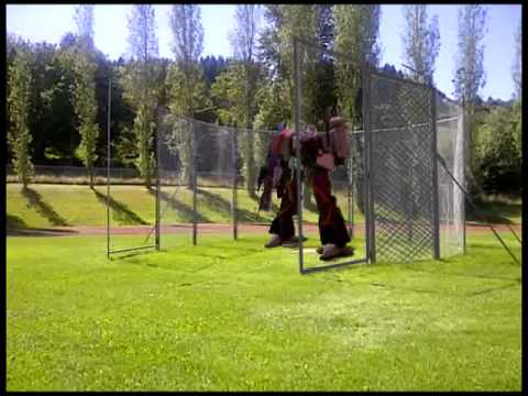 Transformers Track and Field Meet 01 - The Shot Put (Stop Motion green screen)
