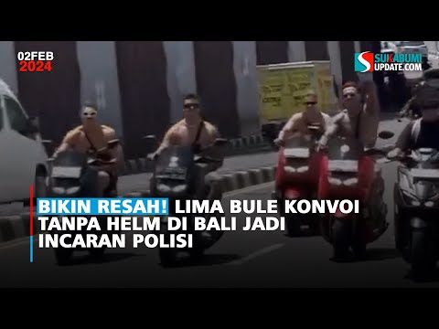 Bikin Resah! Lima Bule Konvoi Tanpa Helm di Bali Jadi Incaran Polisi