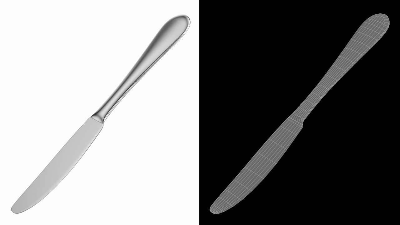 Table Dinner Knife Generic Cutlery 3D Model