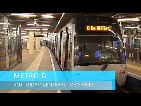 [Cabinerit] Metro Rotterdam, lijn D, Rotterdam Centraal - De Akkers