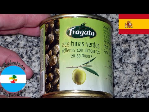 Fragata Aceitunas Verdes Rellenas con Alcaparras (España 🇪🇸) - Caper filled olives (Spain)