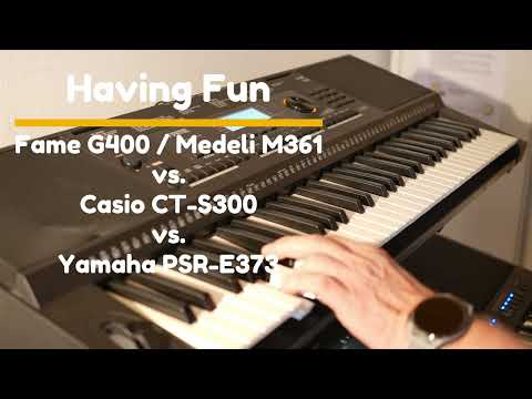 Entry Level Keyboards Compared - Fame G400 / Medeli M361 - Casio CT-S300 - Yamaha PSR-E373