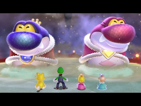 Super Mario 3D World 100% Walkthrough - World Flower (4 Players)
