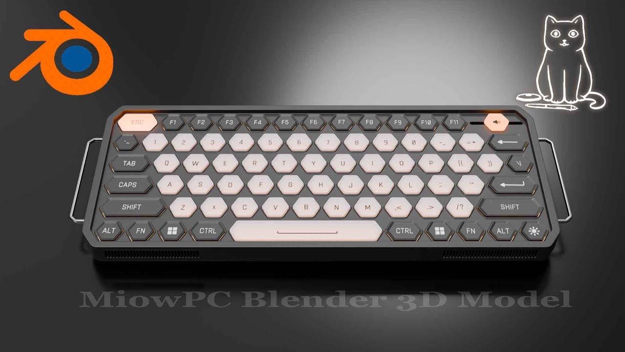 キーボードのコンセプト 3Dモデル