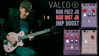 Video thumbnail for Valco Fx KGB FUZZ JR, KGB DIST JR, IMP BOOST // Guitar Pedal Demo by Demos In The Dark