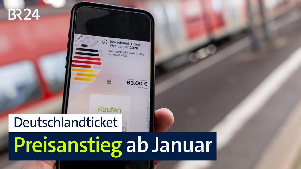 Deutschlandticket: Preisanstieg ab Januar | BR24